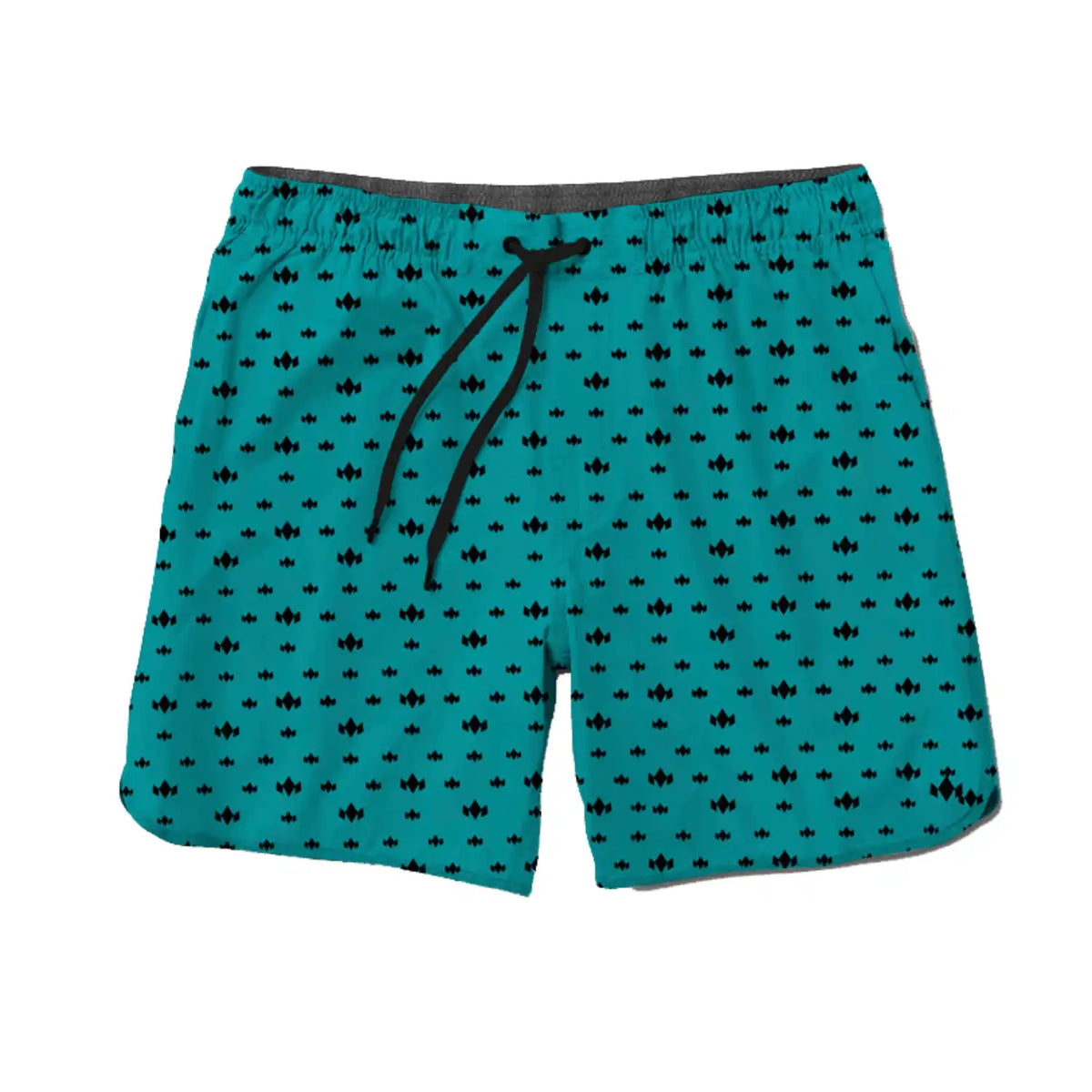 Scales Men’s Print Volley Shorts - Teal / Small