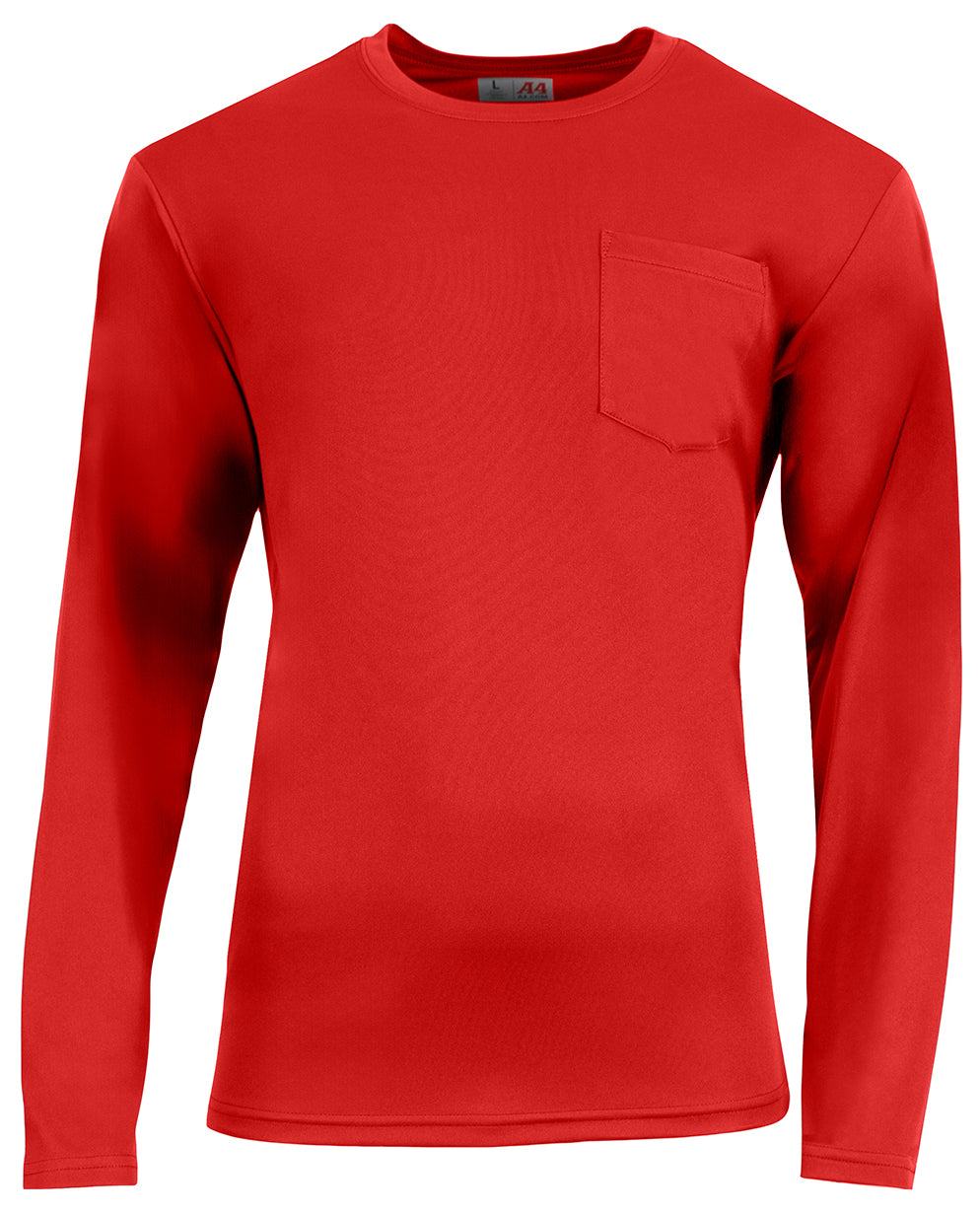 SCARLET A4 Sprint Long Sleeve Pocket Tee
