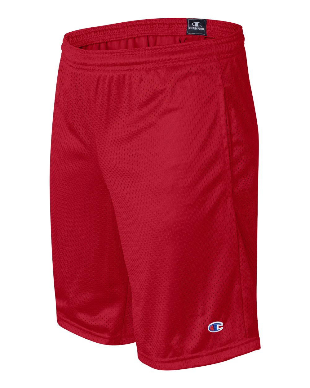Scarlet Polyester Mesh 9&quot; Shorts with Pockets - S162