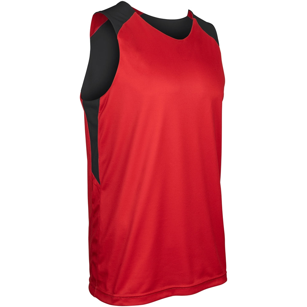 SCARLET,BLACK Swish Basketball Jersey