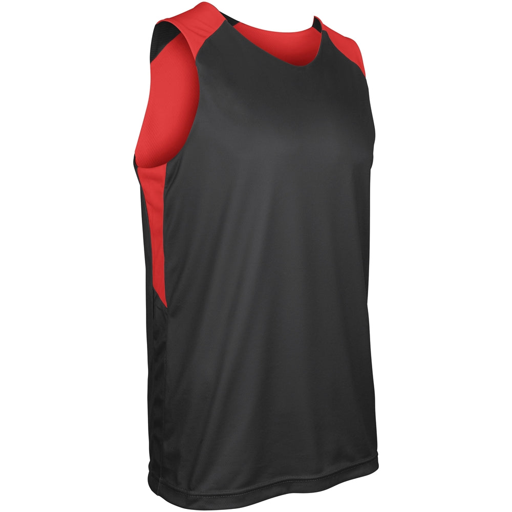 SCARLET,BLACK Swish Basketball Jersey