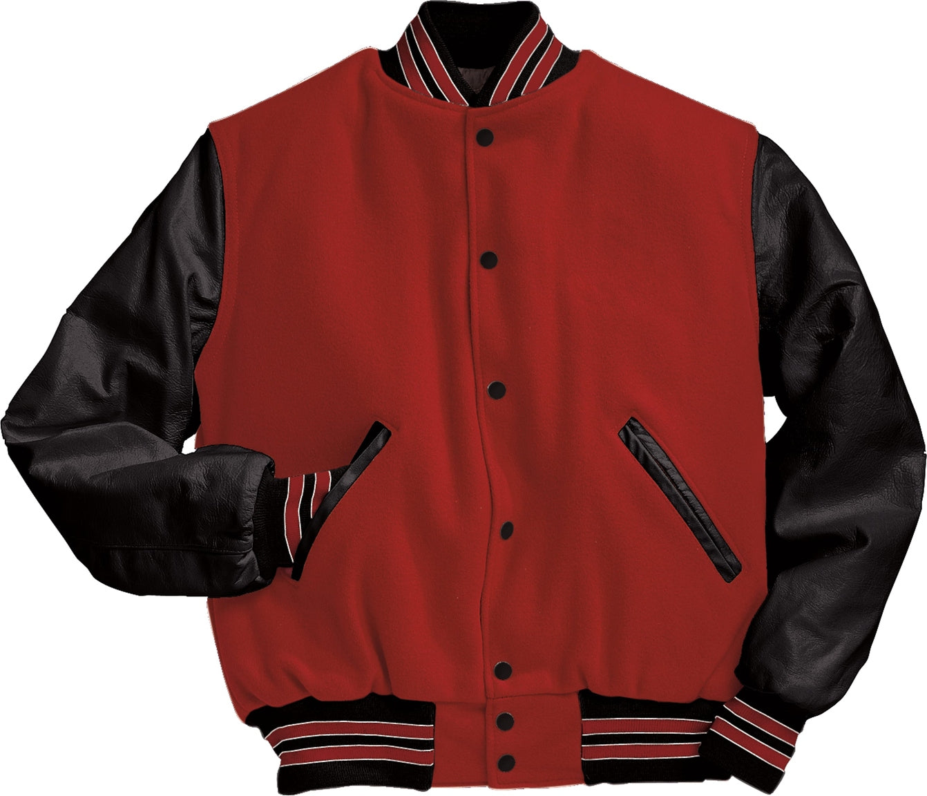 SCARLET/BLACK/SCARLET VARSITY WOOL JACKET