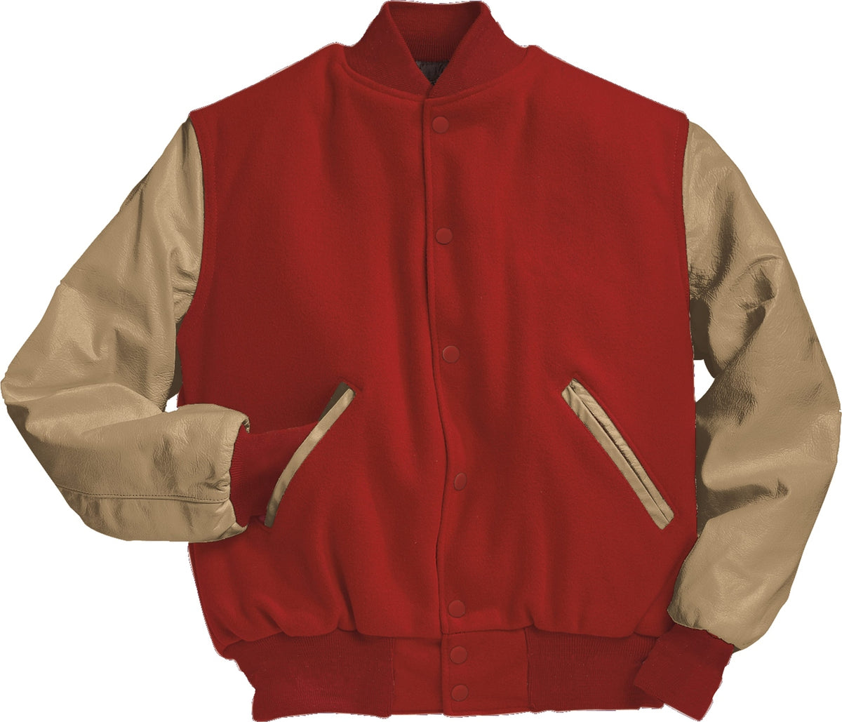 SCARLET/CREAM VARSITY WOOL JACKET