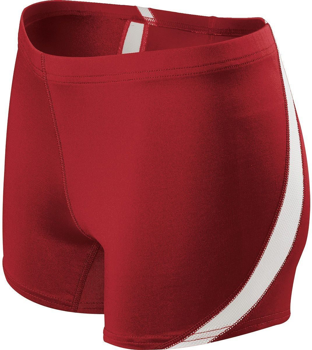 SCARLET/WHITE LADIES BREAKLINE SHORT