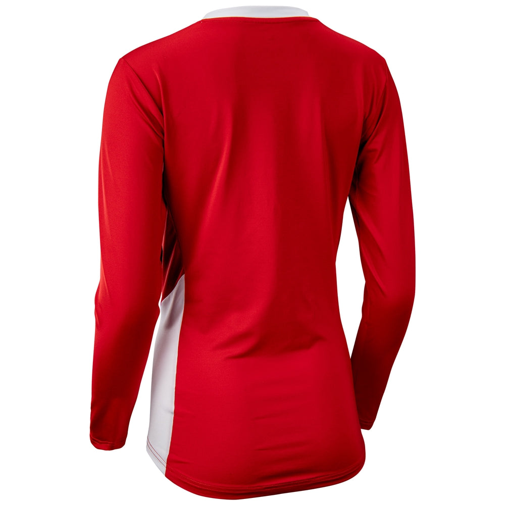 SCARLET,WHITE Rally Long Sleeve Volleyball Jersey