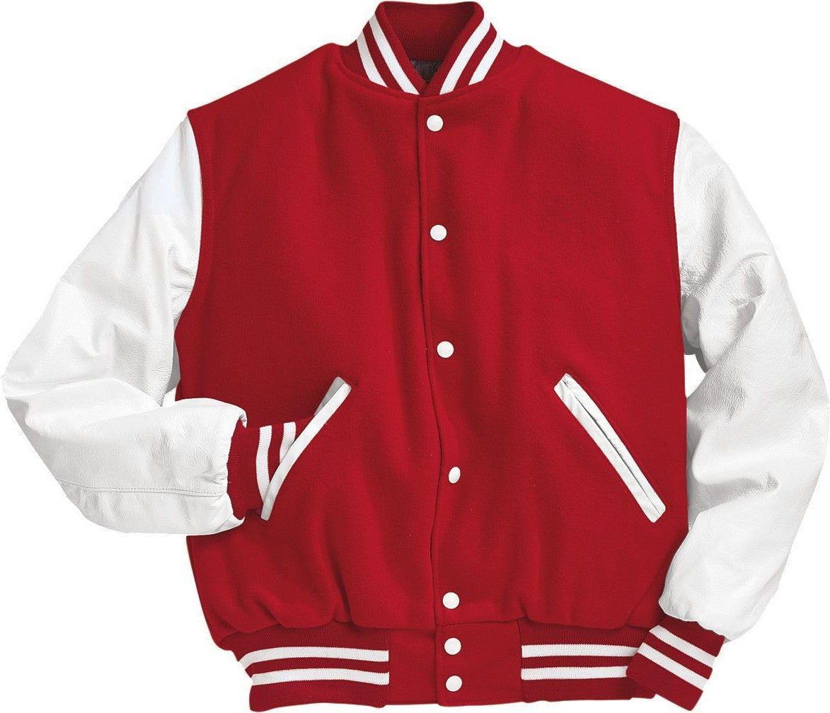 SCARLET/WHITE VARSITY TALL WOOL JACKET