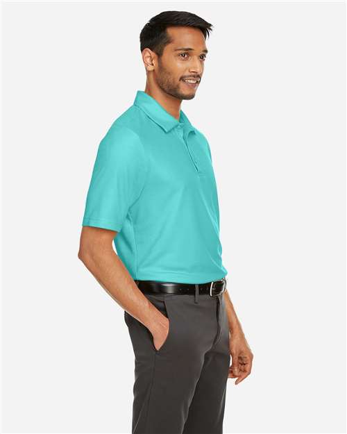 Left View of Sea Glass Men's Fusion ChromaSoft™ Pique Polo - CE112