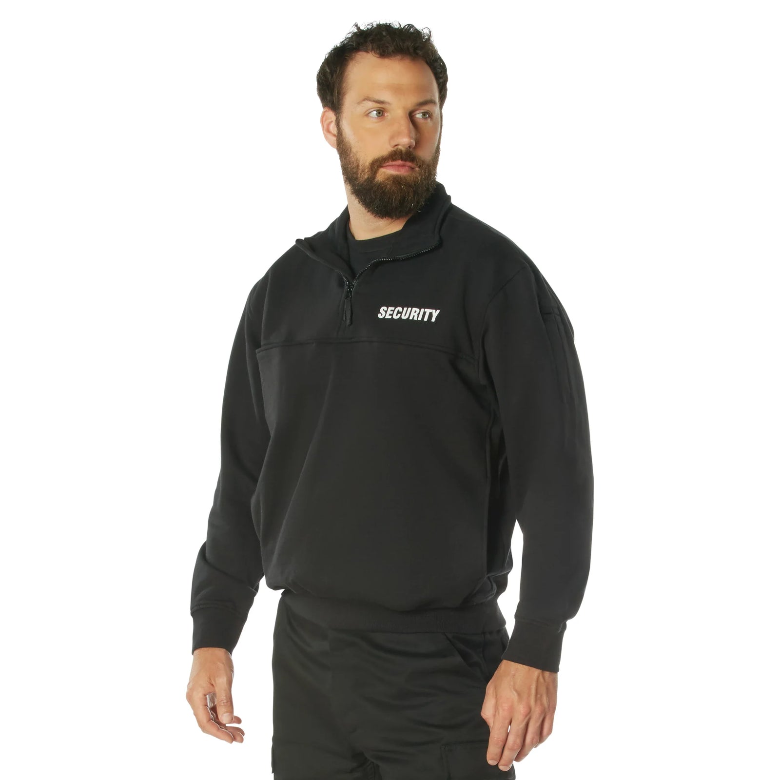 Security 1/4 Zip Job Shirt - Black - s