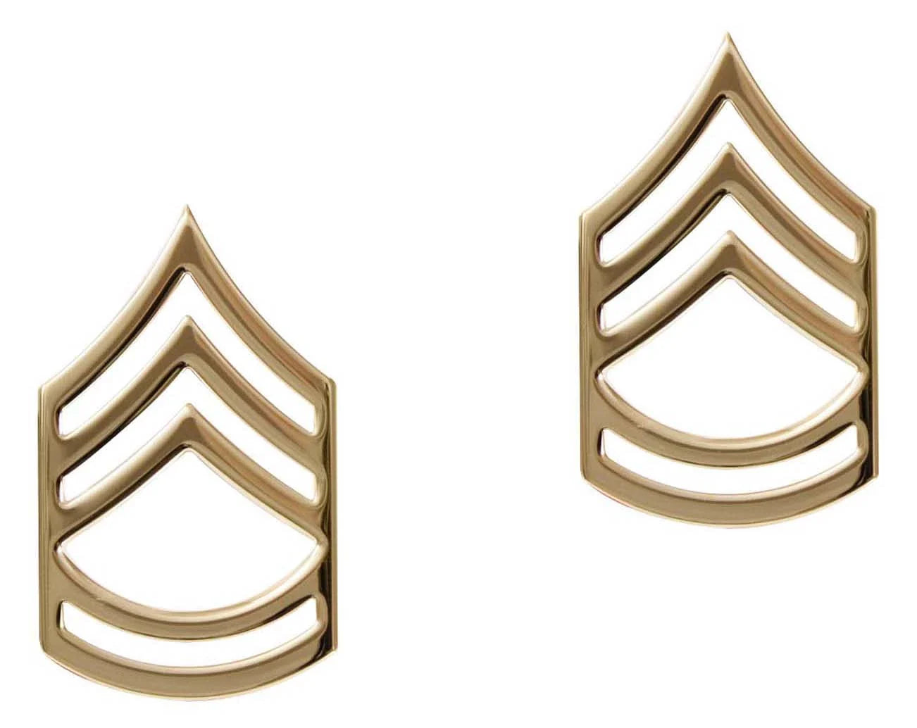 Sergeant First Class Polished Insignia Pin - Gold