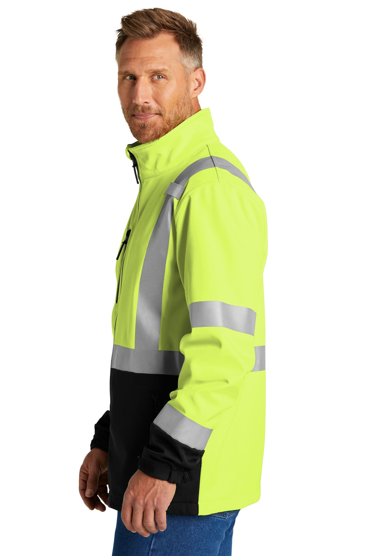 SftyYellow CornerStone ANSI 107 Class 3 Soft Shell Jacket CSJ503