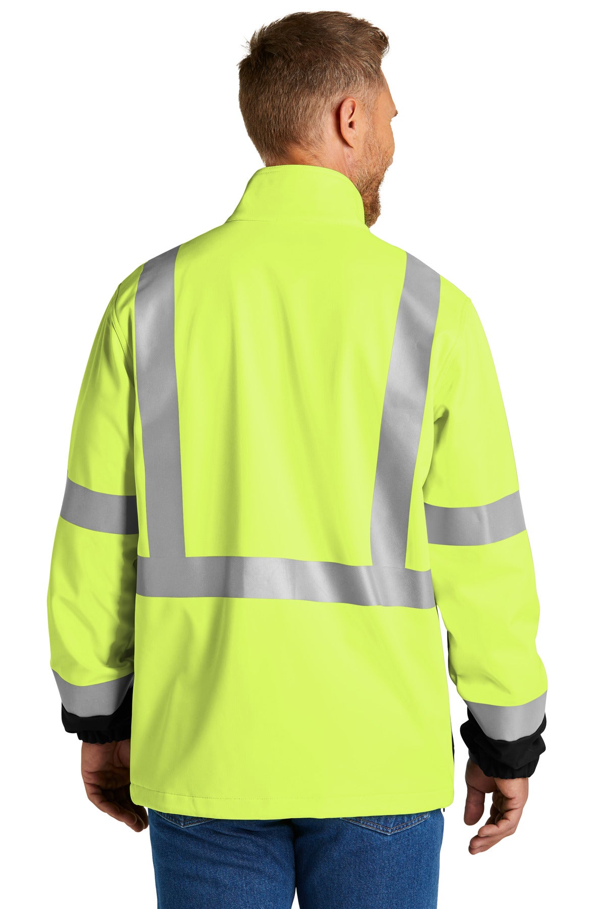 SftyYellow CornerStone ANSI 107 Class 3 Soft Shell Jacket CSJ503
