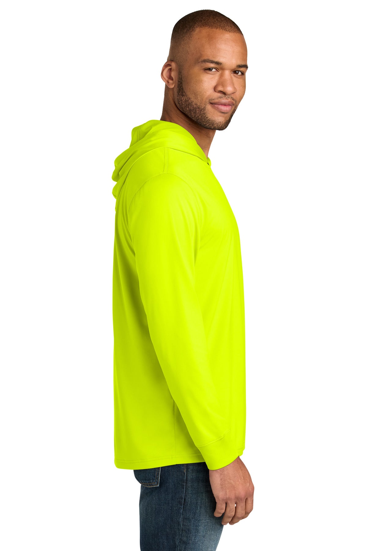 SftyYellow CornerStone Workwear Pro Long Sleeve Hooded Tee CS440LSH