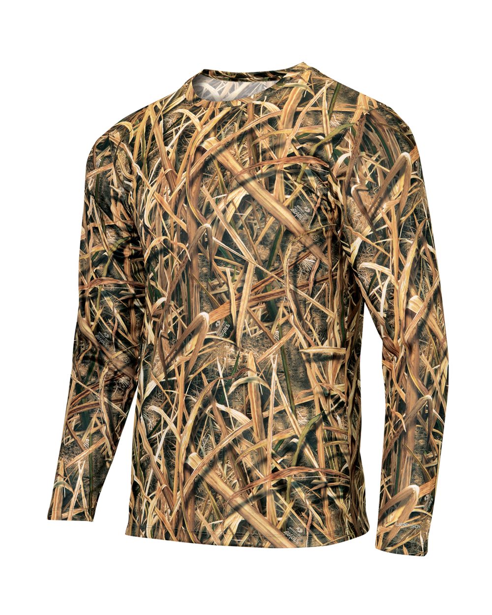 Shadow Grass Oxford Performance Camo Print Long Sleeve T-Shirt - 237