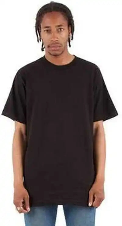 Shaka Wear Shass Adult 6 Oz Active Short Sleeve Crewneck t Shirt Black