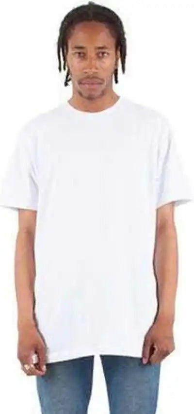 Shaka Wear Shass Adult 6 Oz Active Short Sleeve Crewneck t Shirt White