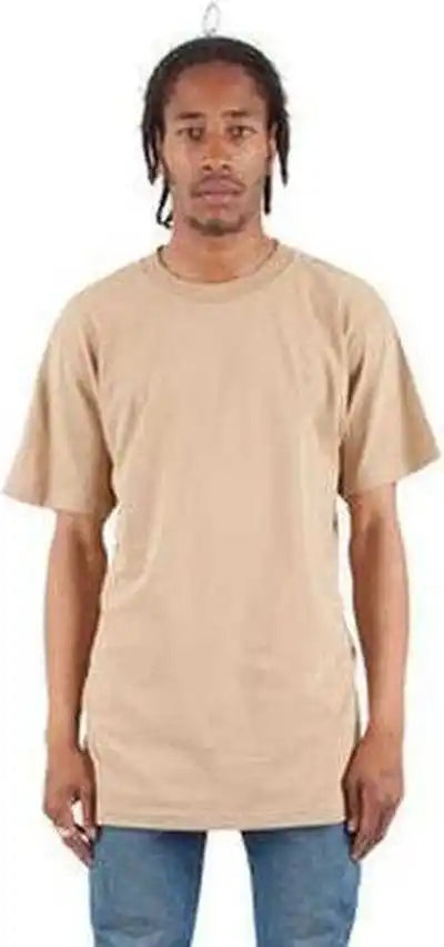 Shaka Wear Shass Adult 6 Oz Active Short Sleeve Crewneck t Shirt Khaki