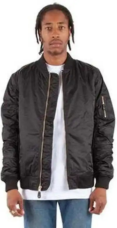 Shaka Wear Shbj Adult Bomber Jacket Black