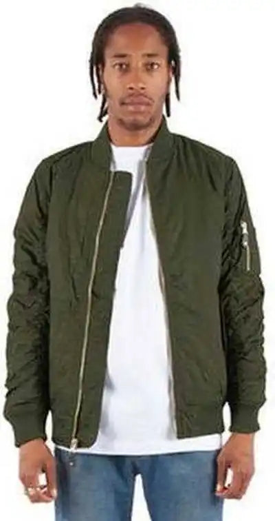 Shaka Wear Shbj Adult Bomber Jacket Olive
