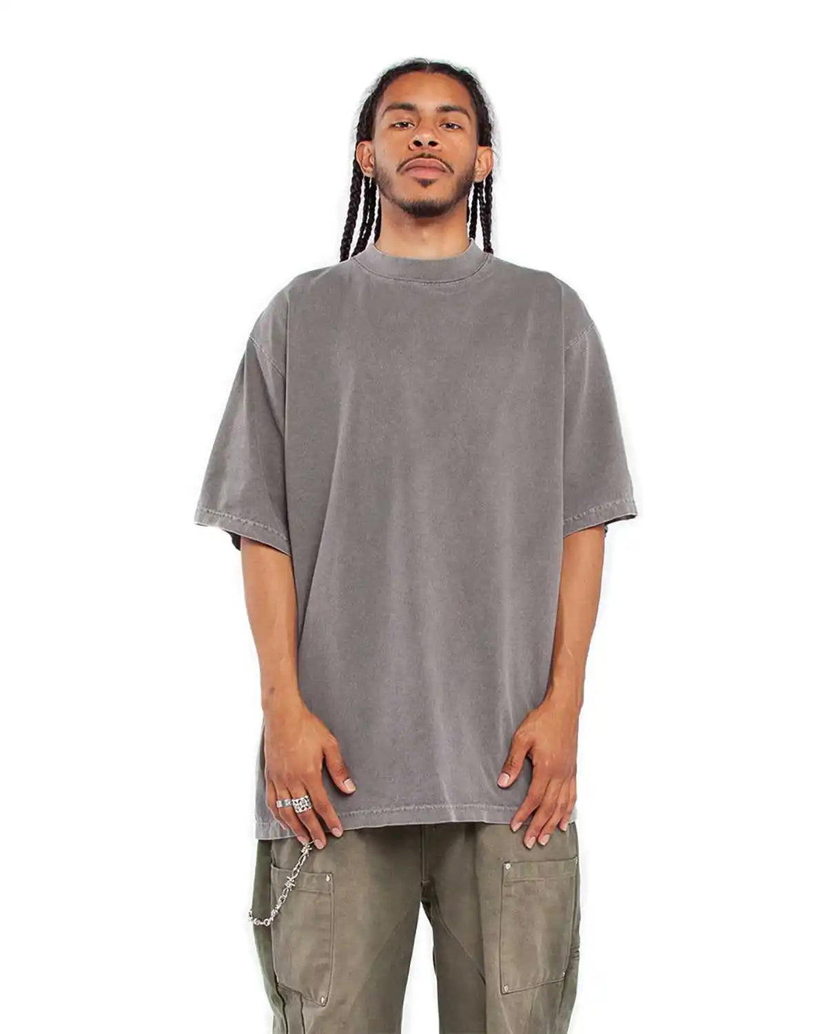 Shaka Wear Shgd Garment Dyed Crewneck t Shirt Cement