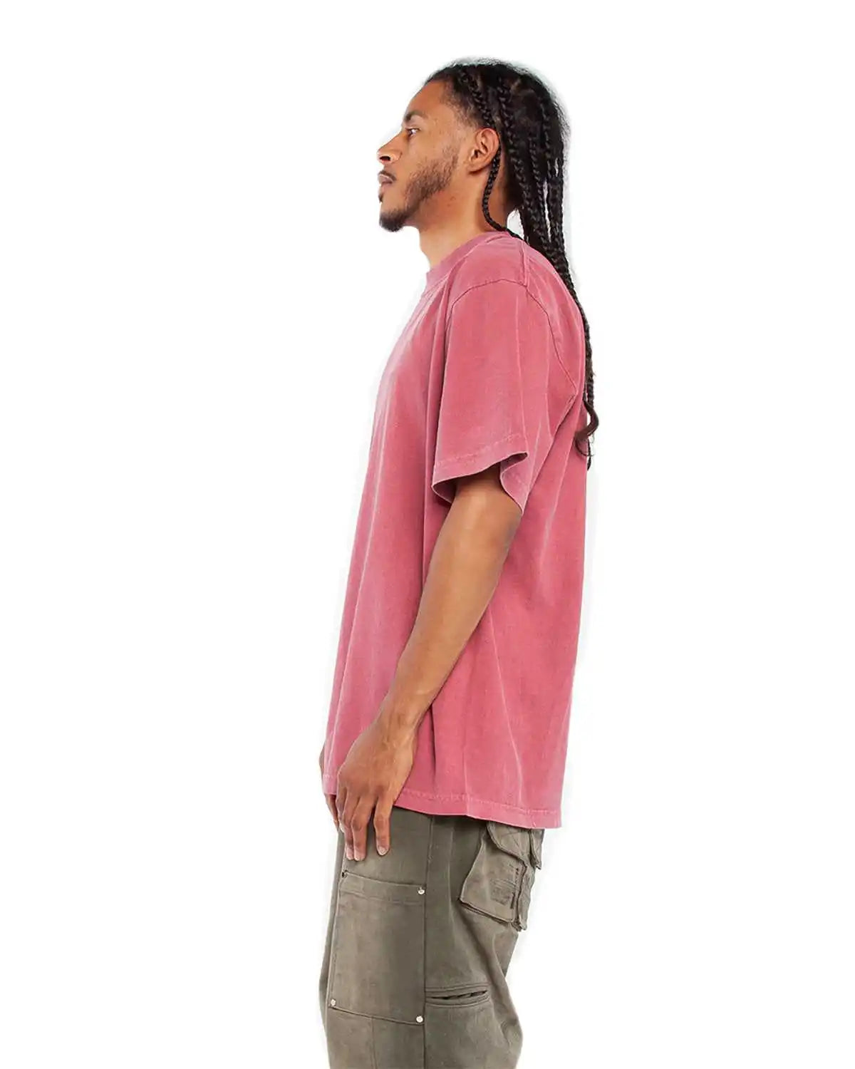 Shaka Wear Shgd Garment Dyed Crewneck t Shirt Clay Red