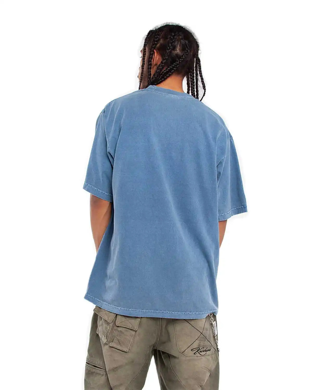 Shaka Wear Shgd Garment Dyed Crewneck t Shirt Washed Denim