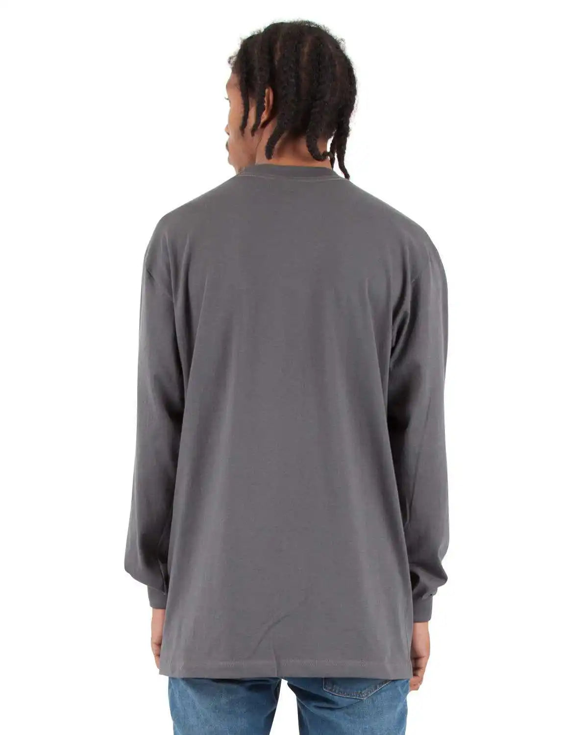 Shaka Wear Shmhls Adult 75 Oz Max Heavyweight Long Sleeve t Shirt Dark Gray