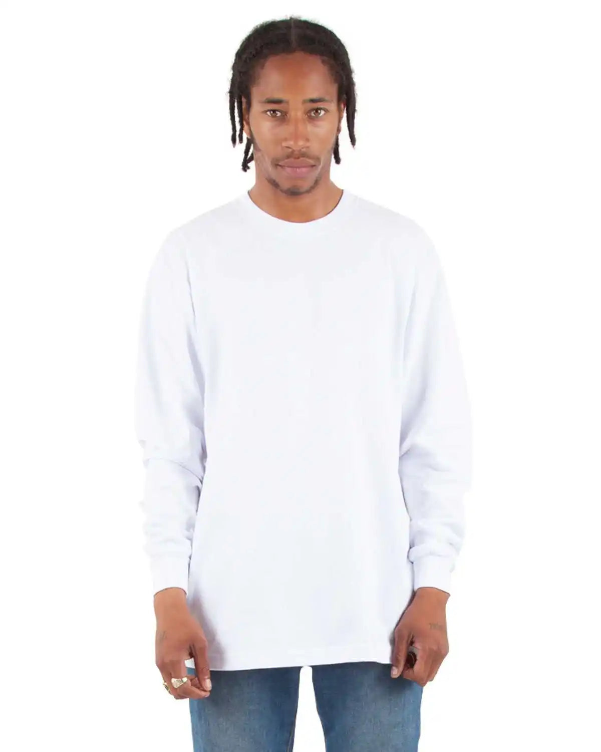 Shaka Wear Shmhls Adult 75 Oz Max Heavyweight Long Sleeve t Shirt White