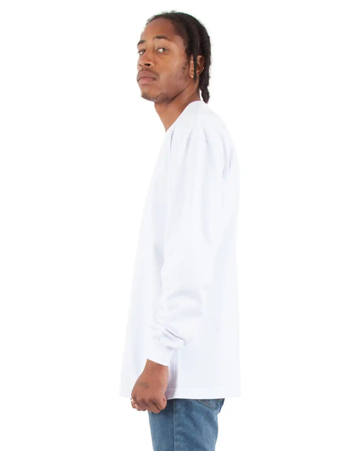 Shaka Wear Shmhls Adult 75 Oz Max Heavyweight Long Sleeve t Shirt White