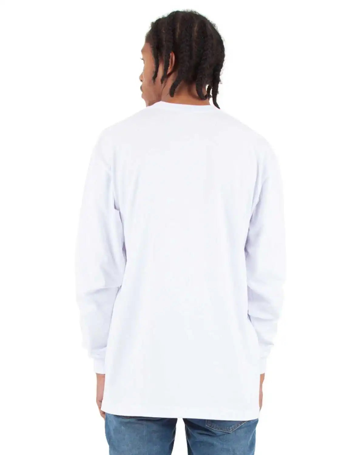 Shaka Wear Shmhls Adult 75 Oz Max Heavyweight Long Sleeve t Shirt White