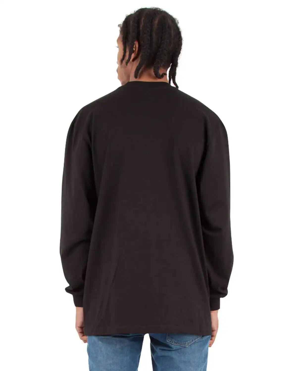 Shaka Wear Shmhls Adult 75 Oz Max Heavyweight Long Sleeve t Shirt Black