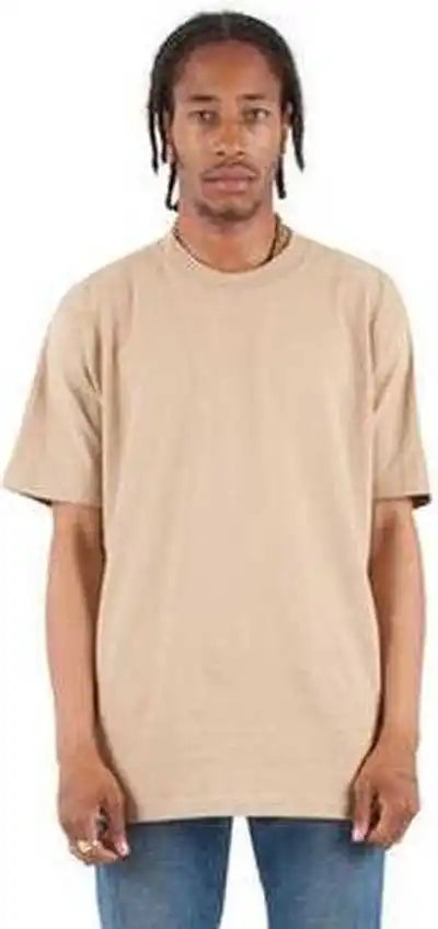 Shaka Wear Shmhss Adult 75 Oz Max Heavyweight t Shirt Khaki