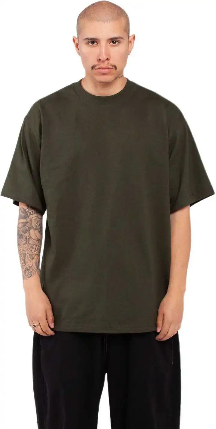 Shaka Wear Shmhss Adult 75 Oz Max Heavyweight t Shirt Hunter Green