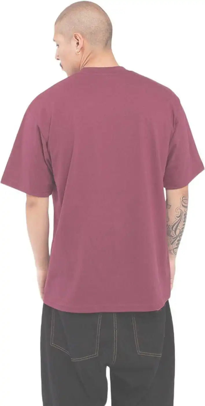 Shaka Wear Shmhss Adult 75 Oz Max Heavyweight t Shirt Burgundy