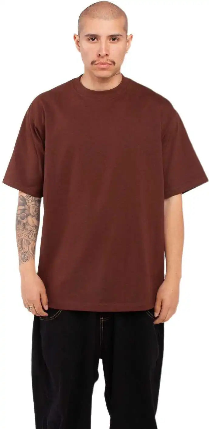 Shaka Wear Shmhss Adult 75 Oz Max Heavyweight t Shirt Brown