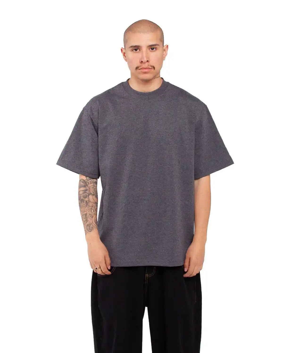 Shaka Wear Shmhss Adult 75 Oz Max Heavyweight t Shirt Charcoal Gray Heather