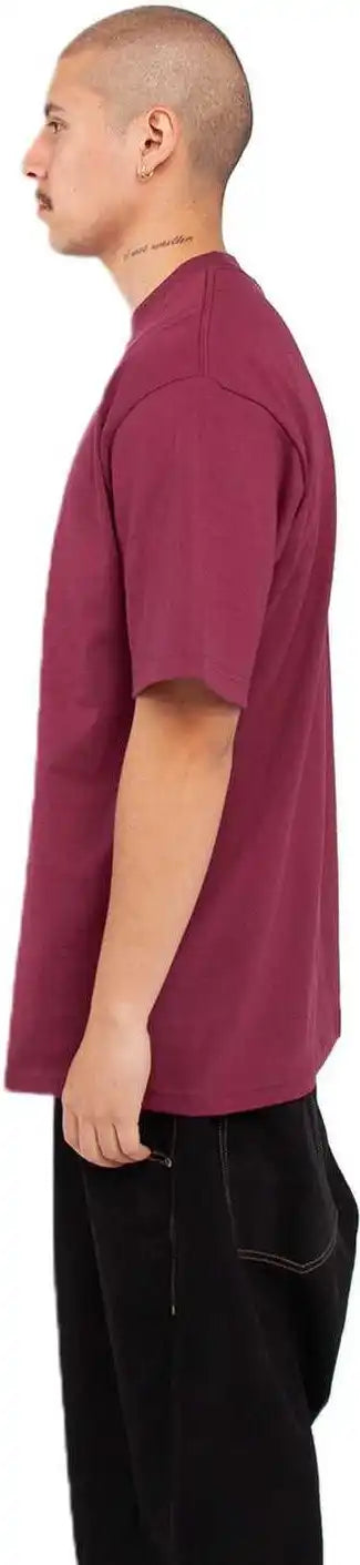 Shaka Wear Shmhss Adult 75 Oz Max Heavyweight t Shirt Burgundy
