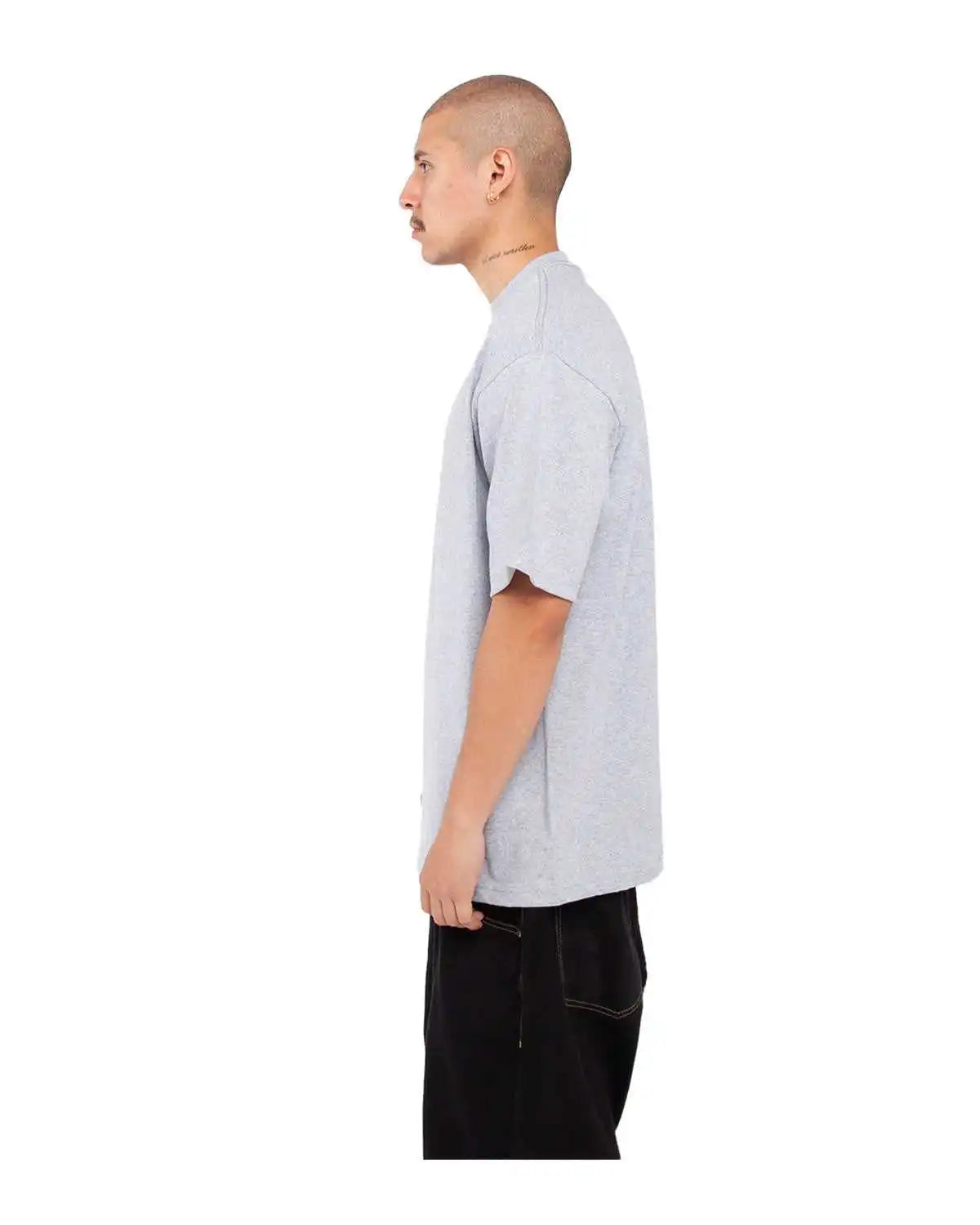 Shaka Wear Shmhss Adult 75 Oz Max Heavyweight t Shirt Heather Gray
