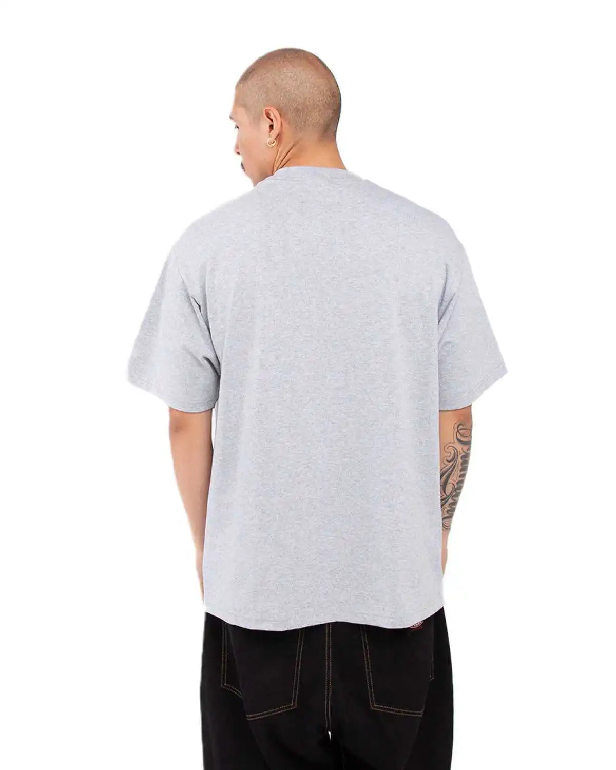 Shaka Wear Shmhss Adult 75 Oz Max Heavyweight t Shirt Heather Gray