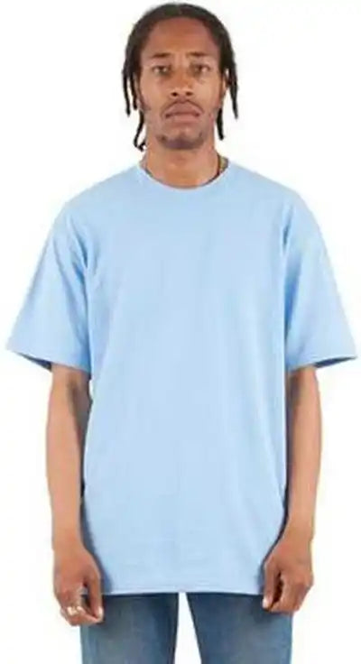 Shaka Wear Shmhss Adult 75 Oz Max Heavyweight t Shirt Sky Blue