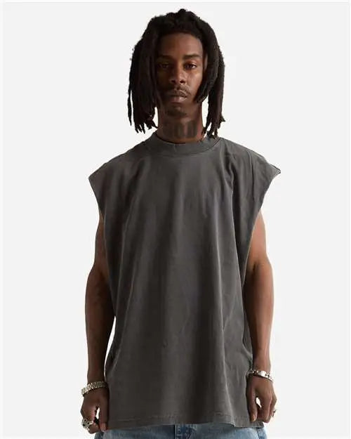 Shaka Wear Gmt Unisex Garment-dyed Muscle Tee - Shadow