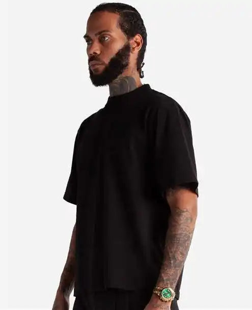 Shaka Wear Mcs Men’s Cropped Max Heavyweight T-shirt - Black