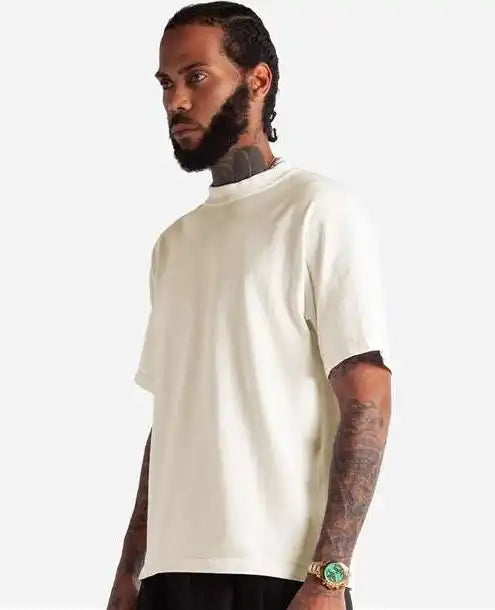 Shaka Wear Mcs Men’s Cropped Max Heavyweight T-shirt - off White
