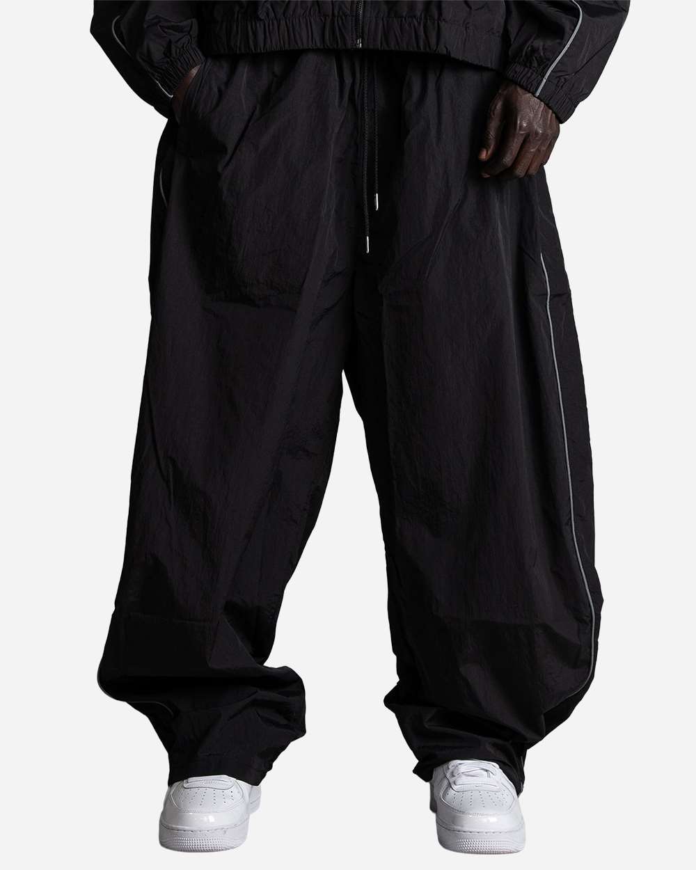Shaka Wear Sh3mwobnp Unisex Wind Opps Reflective Balloon Pants - Black