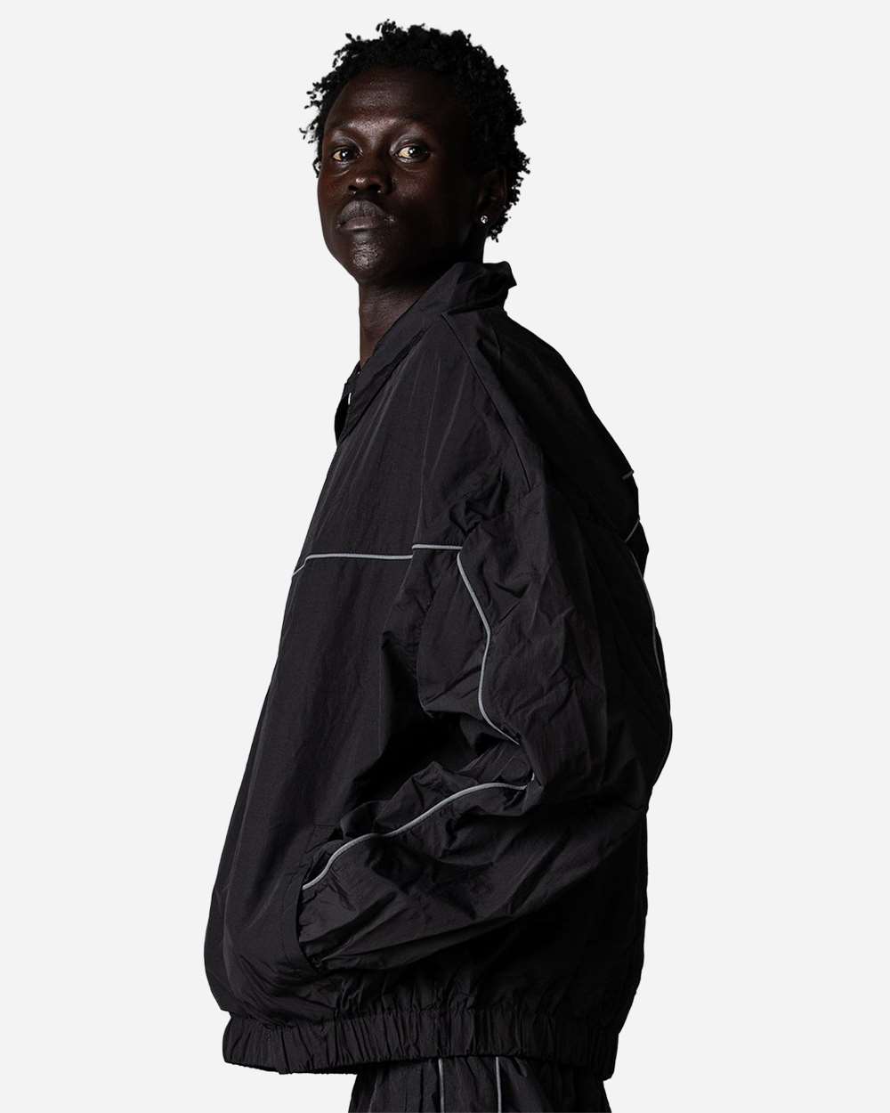 Shaka Wear Sh3mwonj Unisex Wind Opps Reflective Jacket - Black