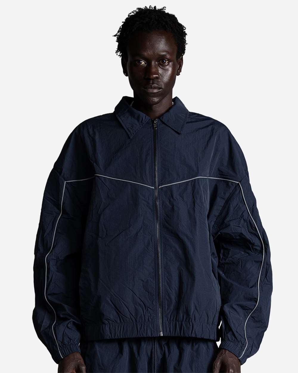Shaka Wear Sh3mwonj Unisex Wind Opps Reflective Jacket - Navy