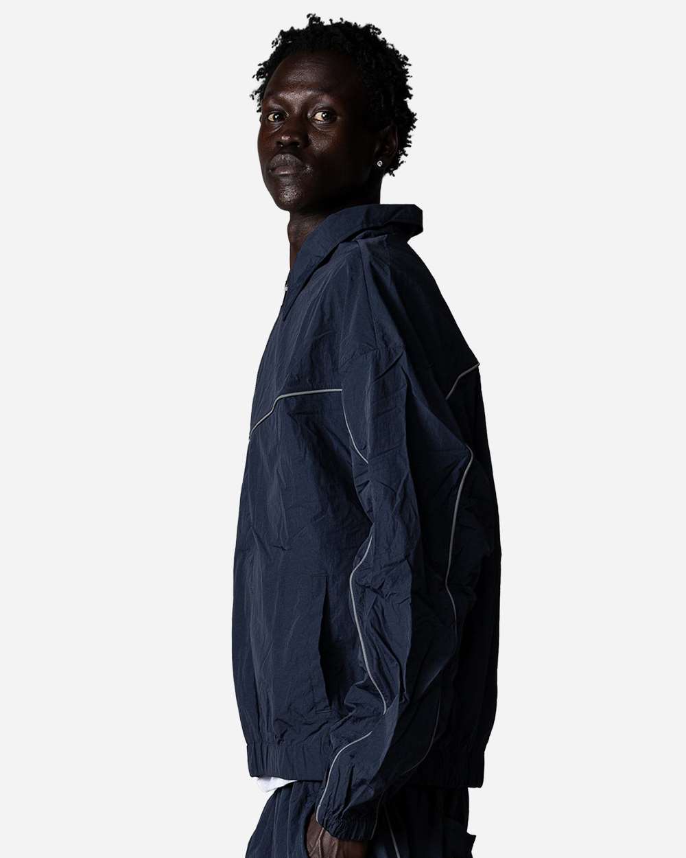 Shaka Wear Sh3mwonj Unisex Wind Opps Reflective Jacket - Navy