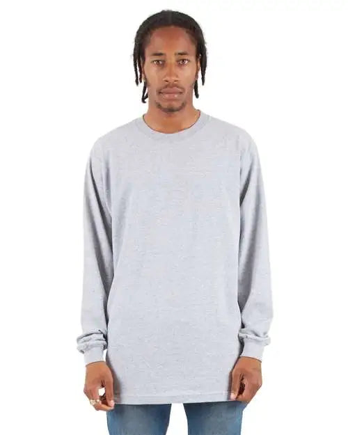 Shaka Wear Shals Active Long-sleeve T-shirt - Heather Grey - Gray Light / s
