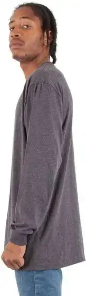 Shaka Wear Shals Unisex Active Long Sleeve T-shirt - Charcoal Grey Heather