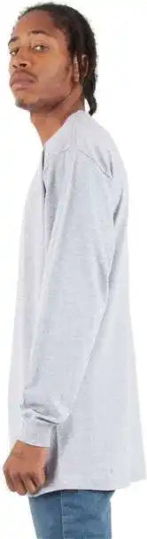 Shaka Wear Shals Unisex Active Long Sleeve T-shirt - Heather Grey