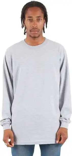 Shaka Wear Shals Unisex Active Long Sleeve T-shirt - Heather Grey